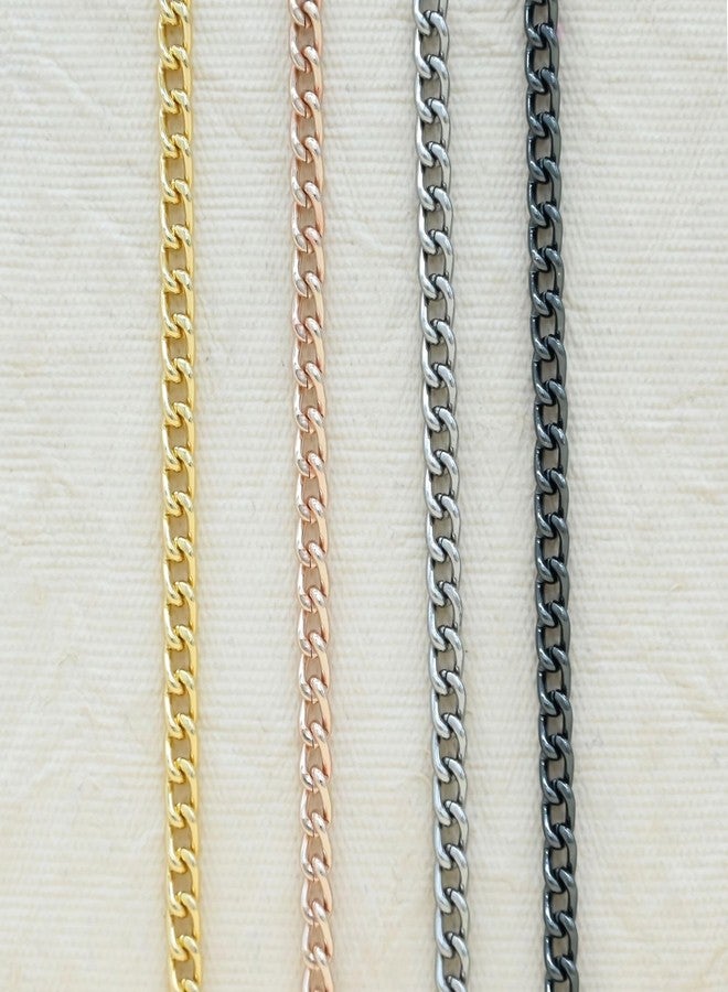 Satra Traders Aluminium Chain Twisted Links Spool Jewelry Making Chains Craft Chain for Necklace Bracelet Earring | Size : H-4mm W-6mm | Qty : 5mtr | JT-9-17-11 (Golden) - Image 4